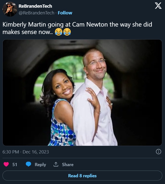 Kimberly Martin's white husband