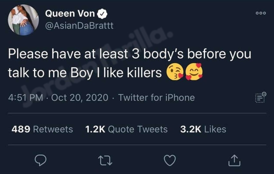 Asian Doll Tweet Trends After Identities of All of King Von's Alleged Bodies Were Revealed in 4 Hour Documentary