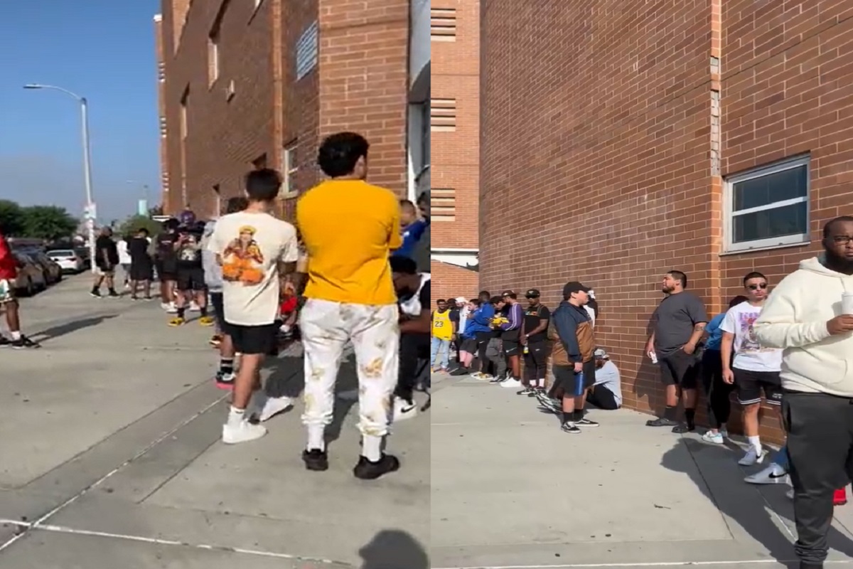 Long Line Waiting For Lebron and Kyrie at Drew League 2022 Goes Viral