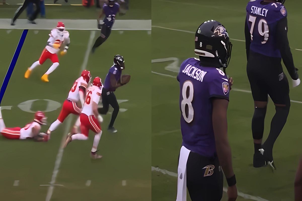 Lamar Jackson Passes to Himself for First Down Making NFL History During Chiefs vs Ravens AFC