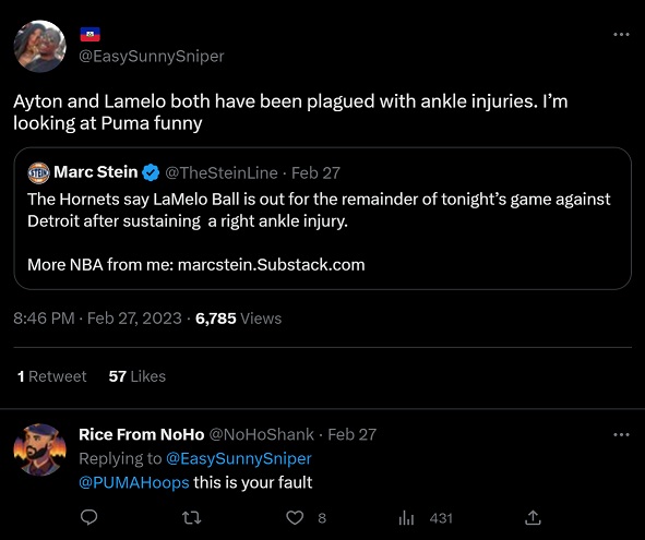 Details on why Conspiracy Theorists Blaming Puma Sneakers For LaMelo Ball's Broken Ankle Injury
