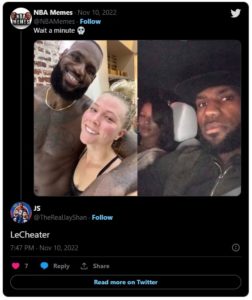 Leaked Photo of Shirtless Lebron James Hugged Up with White Woman