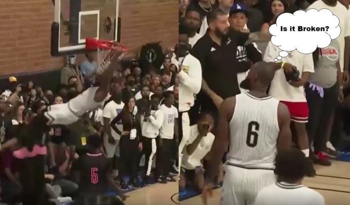 Lebron James Almost Breaks Rim at Drew League 2022 as NBA adds Drew League Stream to NBA App