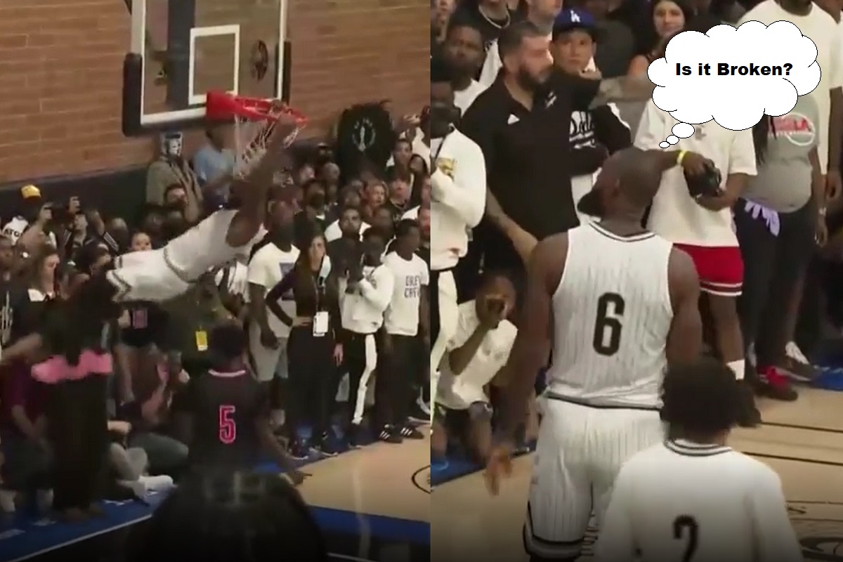 Lebron James Almost Breaks Rim at Drew League 2022 as NBA adds Drew League Stream to NBA App