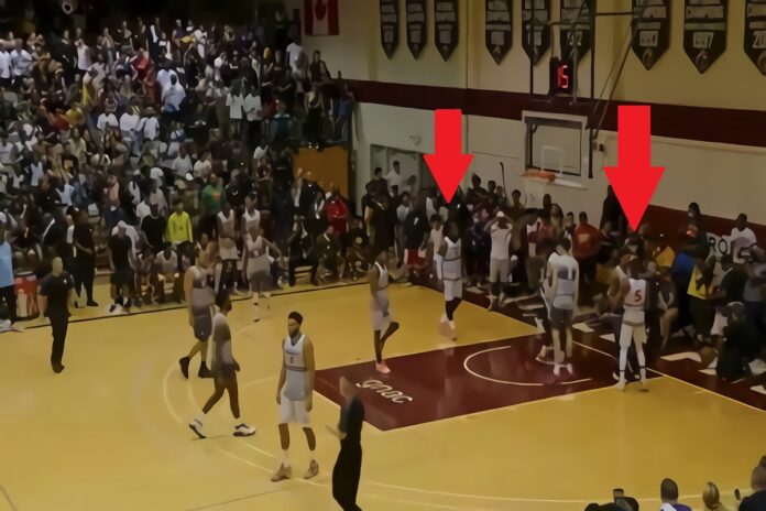 lebron-watching-dejounte-murray-sqaush-beef-paolo