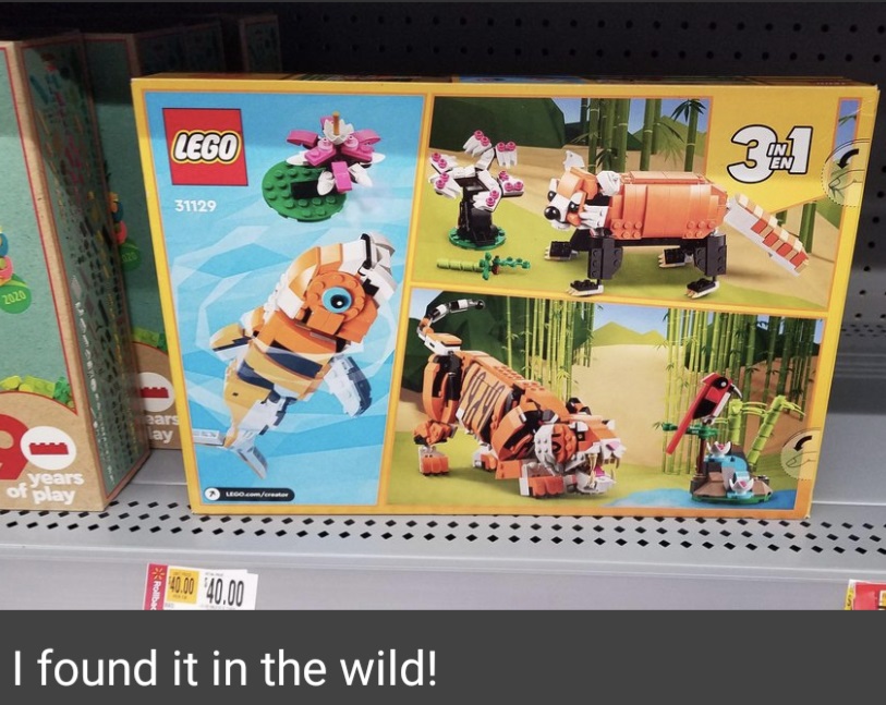 LEGO Creator 3in1 Majestic Tiger Set Butthole controversy.