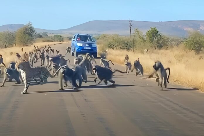 leopard-vs-50-baboons-fight