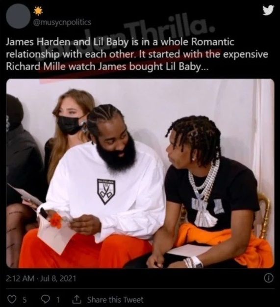 Is James Harden Dating Lil Baby? Here is Evidence Behind the Conspiracy Theory that Lil Baby and James Harden are Secretly Gay