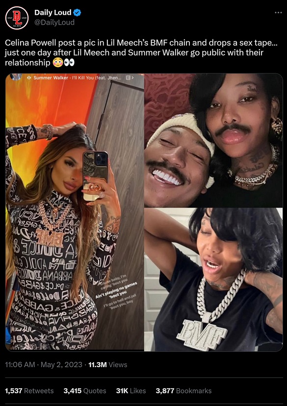 Lil Meech Celina Powell Tape Leaks on OnlyFans After Summer Walker Went Public With Their Relationship