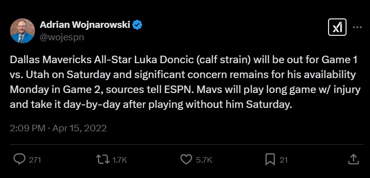 Luka Doncic Suffered His First of Many Calf Injuries 3 years Ago