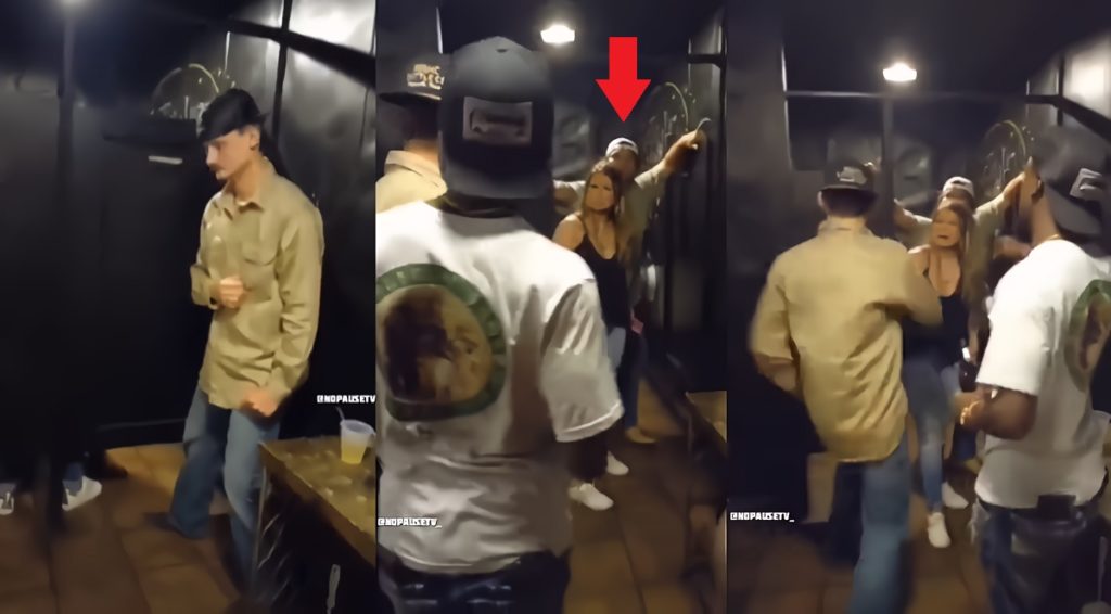 Man Catches His Wife Cheating in Men's Bathroom with Another Dude at Night Club in Fight Video with Strange Plot Twist