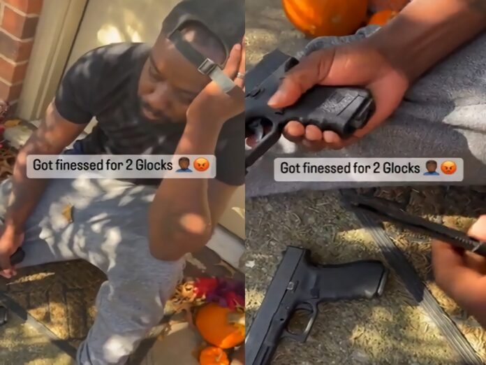 man-cries-on-ig-live-after-buy-fake-3D-printed-glock-guns-from-scammers-4