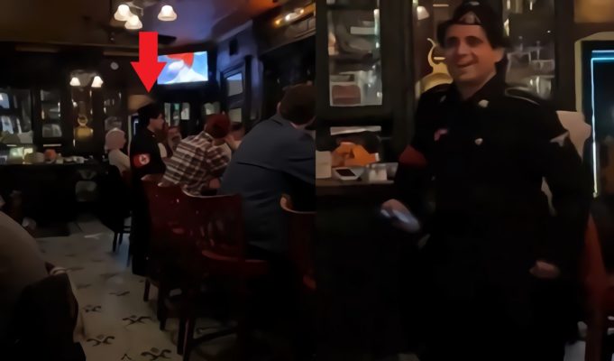 Video: Man Dressed as Nazi Soldier Walks into Fanelli cafe in Soho Then Almost Gets Beat Up