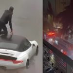 #LARain Goes Viral as LA Flash Flood Videos Show People Climbing on Porsche Cars to Escape Flood Waters and Transformers Exploding