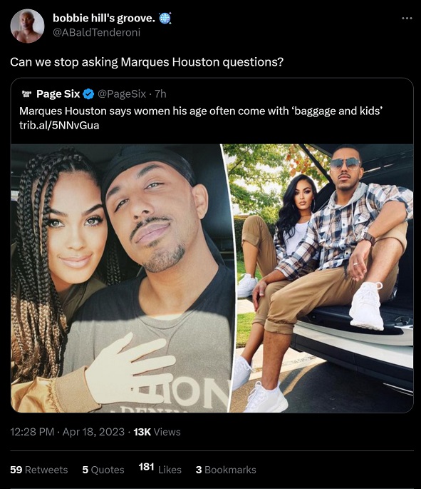Social Media Reacts to Marques Houston Dissing Older Women While Explaining Why He Married a Woman He Met When She was 17