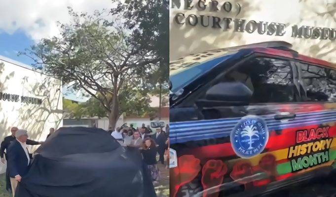 Black Twitter Roasts Miami Mayor Francis Suarez's Black History Month Police Cruiser with Kente Cloth Designs