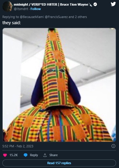 Black Twitter reacts Miami Mayor Ponzi Postalita Francis Suarez's black history month police cruiser with Kente Cloth Designs