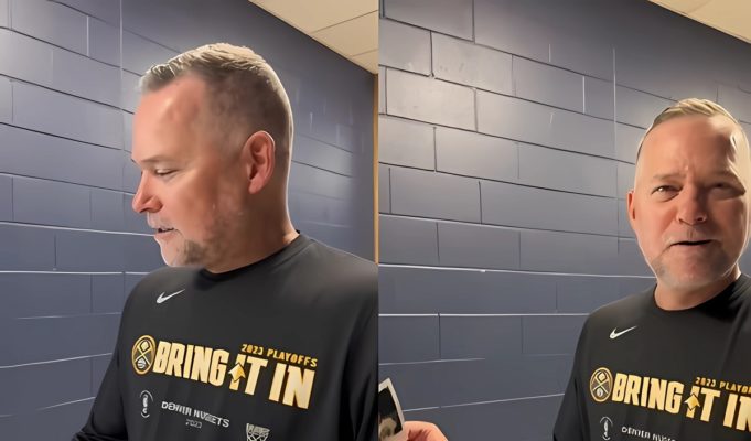Nuggets Coach Michael Malone Disses the Lakers While Looking at Polaroid Picture from WCF in New Video