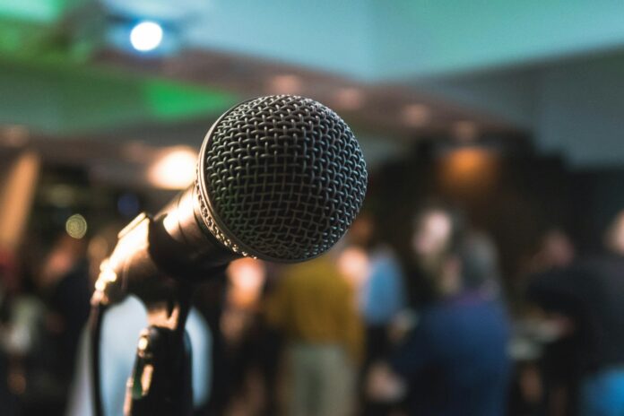 microphone stage interview