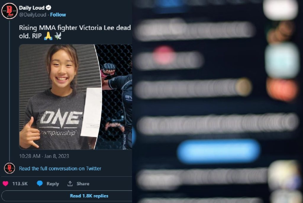 Conspiracy Theory the COVID Vaccine Caused MMA Fighter Victoria Lee Death at 18 Years Old Trends on Social Media