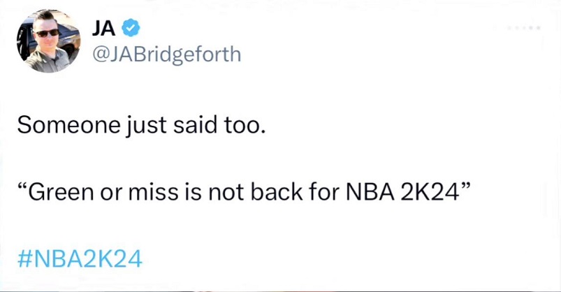 NBA 2k Reddit Moderator RF_Ribeiro Responds to Rumor 'Green or Miss' is Removed in NBA 2k24