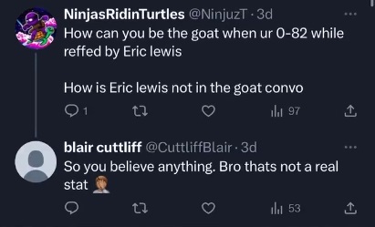 Why People Believe NBA Referee Eric Lewis' Burner Account @CuttliffBlair, aka Blair Cuttliff on Twitter Got Exposed