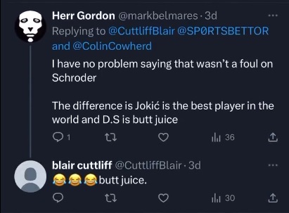Why People Believe NBA Referee Eric Lewis' Burner Account @CuttliffBlair, aka Blair Cuttliff on Twitter Got Exposed
