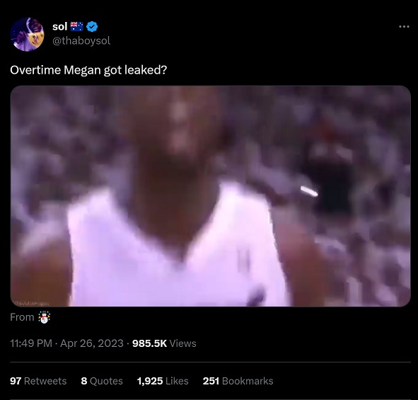 Overtime Megan Makes Twitter Account Private after Alleged $ex Tape Video with Antonio Brown Leaked
