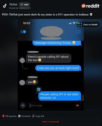 Crazy People Are Calling 911 About TikTok Being Banned