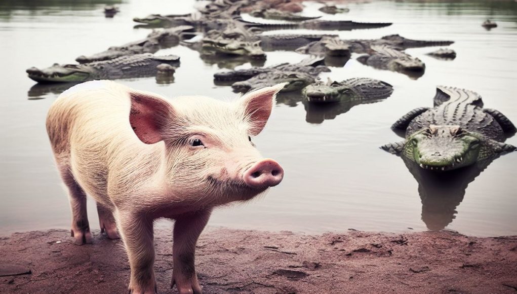 pig-falls-into-lake-of-crocodiles