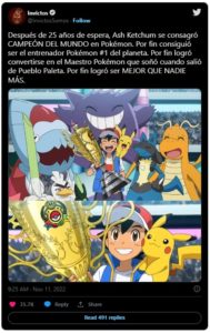 Sarah Natochenny Voice of Ash Ketchum Reacts to His World Champion Win ...