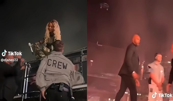 Stage Crew Member Touches Beyonce's Butt After Tank Break Down During Boston Concert in Viral Video
