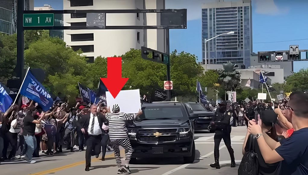 protester-donald-trump-motorcade