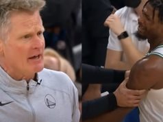 Steve Kerr Almost Fights Marcus Smart After Stephen Curry Ankle Leg Injury durin...