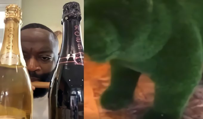 Rick Ross Responds to Gillie Da Kid by Showing Off his Grass Grizzly Bear and Cow Hoof Flooring