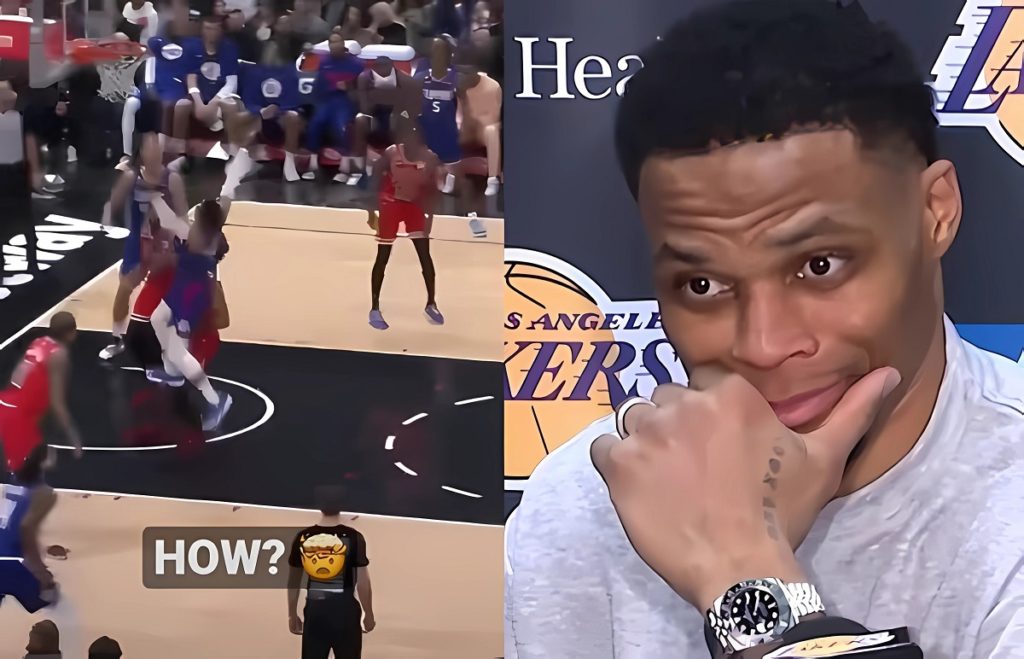 Russell Westbrook's Real Life NBA 2K Glitch Shot That Didn't Count During Clippers vs Bulls Goes Viral