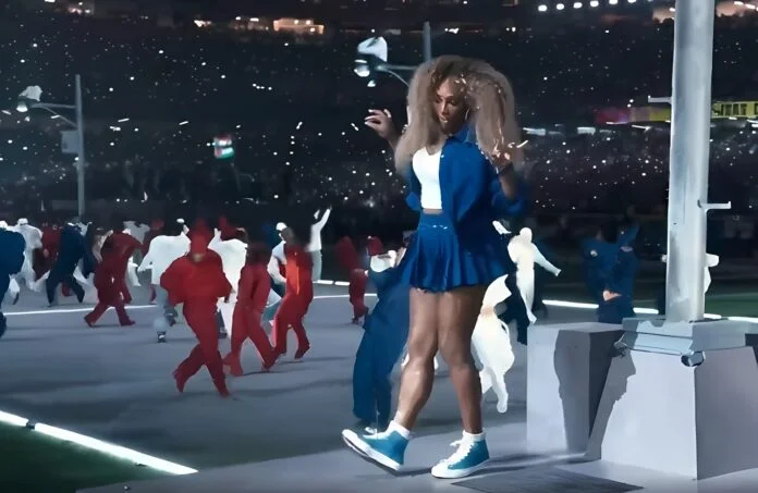 serena williams crip walking to not like us super bowl lix