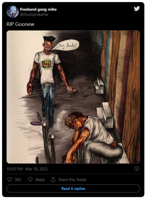 Celebrity reaction to Goonew dead news.