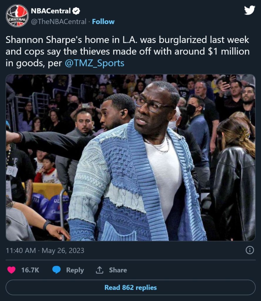 Shannon Sharpe's outfit in NBA 2k24 MyCareer
