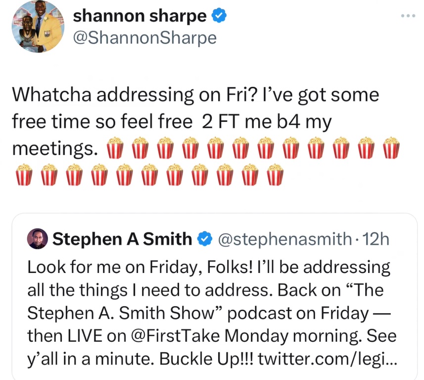 Shannon Sharpe Responds to Stephen A. Smith