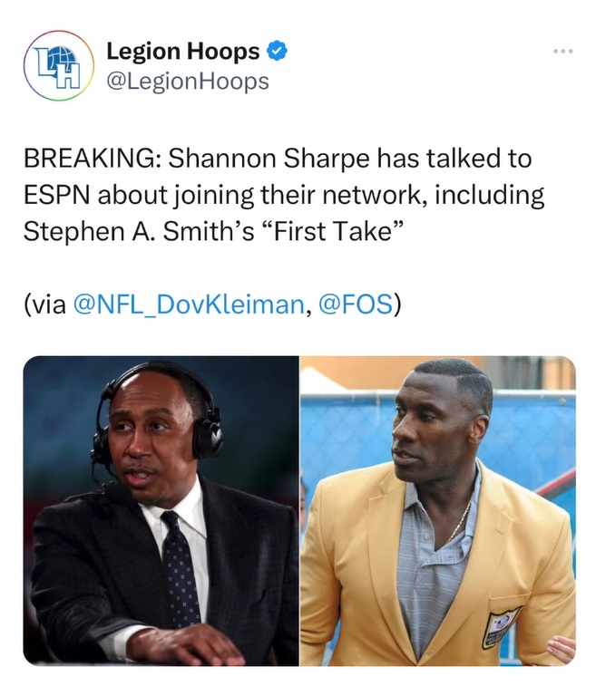 The Beginning of the Shannon Sharpe First Take Rumor