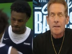 Skip Bayless Disses Bronny James For Dunking Right Handed on French Player Durin...