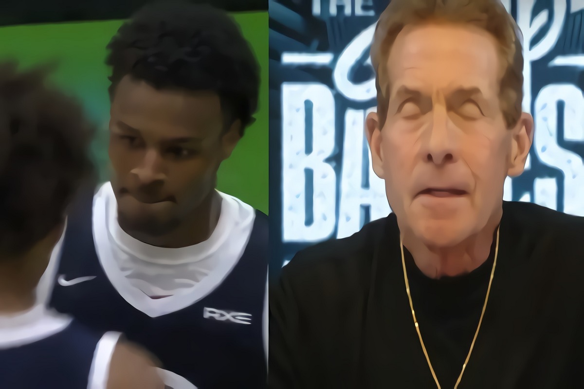 Skip Bayless Disses Bronny James For Dunking Right Handed on French Player During Axe Euro Tour Game