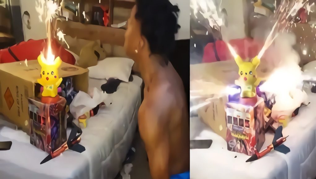 speed-pikachu-firework-in-room-video