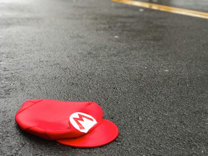 super mario pavement road hat