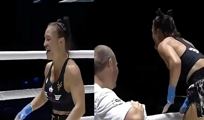 Female BKFC Fighter Tai Emery Exposes Breasts Flashing Crowd After Knocking Out Rung-Arun Khunchai