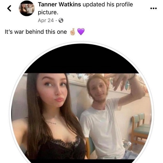 Girlfriend of Tanner Watkins leaves him for a new man after he murdered Isiah Fitzgerald for laughing at her on social media