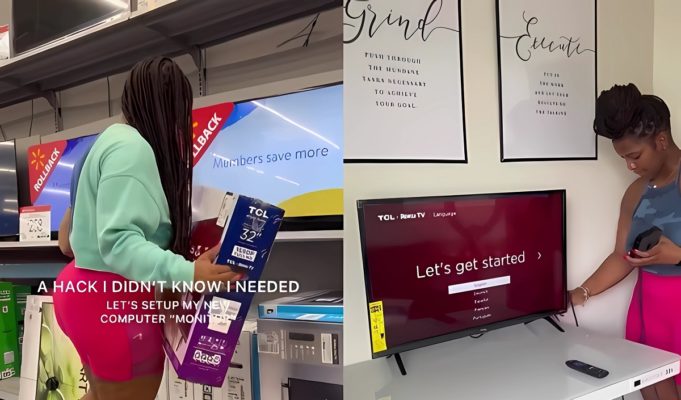 TikToker Just Discovering the Using a HD-TV as Laptop Monitor Hack in 2023 Goes Viral