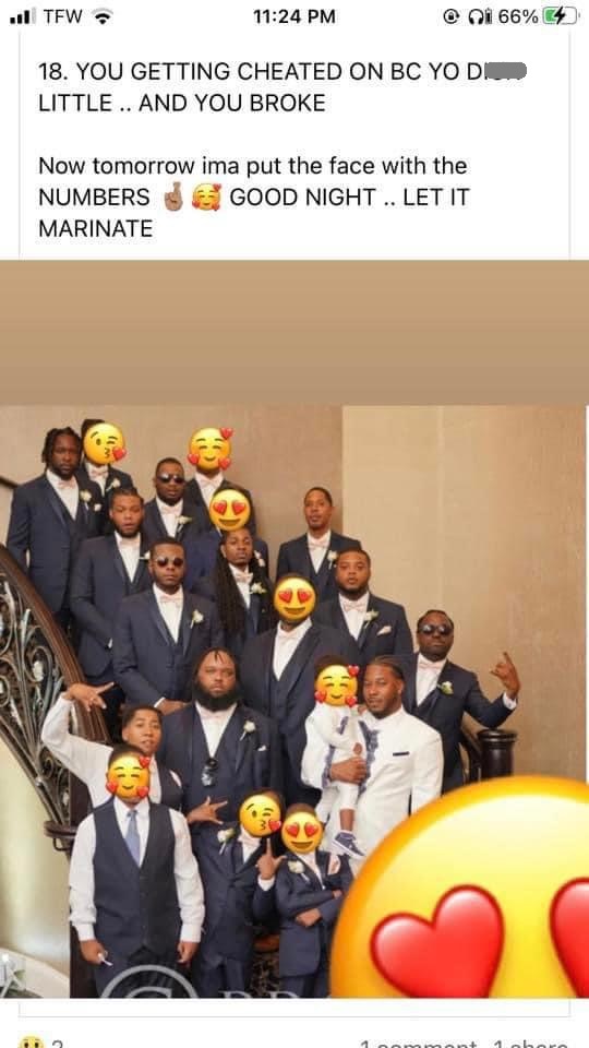 Woman Named Toya Badd Exposing All of Her Husband's Friends One by One in Facebook Thread