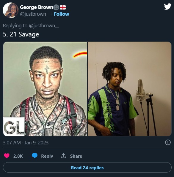 How 21 Savage looked like before dreads